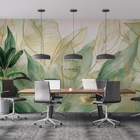Papier peint 3d personnalisé Nature moderne Art végétal Feuille botanique Papier peint mural Décoration intérieure