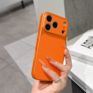 Custodia in Pelle PU Opaca con Motivo Lychee, si Adatta Istantaneamente all'iPhone 16 15 Pro Max, Cover con Ampia Finestra per Telefono Cellulare - Product Image 1