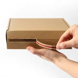 Recyclable eco clothing cosmetic gift flat mailer box kraft carton box karton packaging corrugated small Ripple tear mail box
