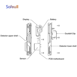 <span class=keywords><strong>Detector</strong></span> de Gás Único Safewill OED Cl2 H2S CO, Portátil, Alimentado por Bateria, Equipamento Industrial Mini - Product Image 6