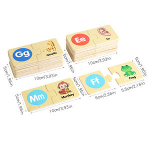 ปริศนาตัวอักษรไม้สำหรับเด็กอายุ4 + 26ชิ้นปริศนาตัวอักษร<span class=keywords><strong>ภาษา</strong></span>อังกฤษ ABC ปริศนาทางปัญญา Montessori การเรียนการสอนเอดส์ - Product Image 6