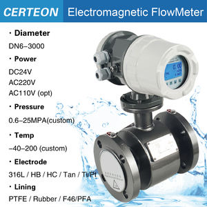 DN50 PTFE Bekleed Digitale 4-20mA RS485 Geïntegreerde Geleidende Vloeistof Afvalwater Rivier Elektromagnetische Meter flow meter - Product Image 2