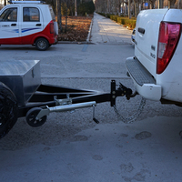 Remolque de Plataforma Inclinable de Acero Económico para Transporte de Autos con Elevación Hidráulica, Frenos Eléctricos/de Aire, Capacidad de Carga de 1001-2000 kg