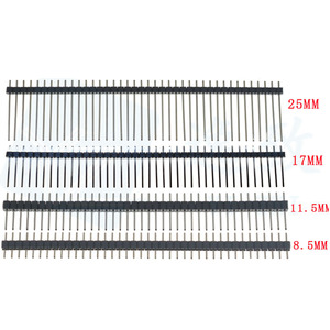 Yz Pin Header 2.54mm Pitch 1x40P ขั้วต่ออิเล็กทรอนิกส์ทองแดงชุบทองแบบแถวเดียว - Product Image 5