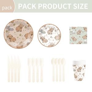 Fournitures de fête sur le thème des animaux DAMAI, décorations de fête jetables, ensemble de vaisselle de fête d'anniversaire, ferme, assiettes en papier de 7 pouces - Product Image 6