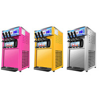 Machine à glace molle 2+1 saveurs mixtes à prix d'usine, machine à crème glacée à bas prix