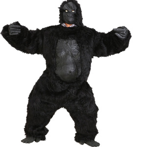 Gran oferta Animal gorila <span class=keywords><strong>Cosplay</strong></span> Animal negro mono de felpa conjunto completo disfraces Halloween para adultos - Product Image 1