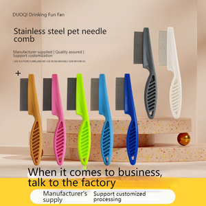 Pettine delle pulci <span class=keywords><strong>per</strong></span> animali domestici con spilli in acciaio inossidabile criptati e densamente imballati <span class=keywords><strong>per</strong></span> eliminare pulci e parassiti <span class=keywords><strong>per</strong></span> cani e <span class=keywords><strong>gatti</strong></span>. - Product Image 6
