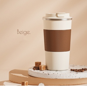 500ML Reusable <b>Coffee</b> Cup Portable <b>Coffee</b> Mug Stainless Steel Vacuum Water <b>Bottle</b> Wine Cup - Product Image 4