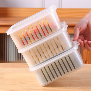 Contenedor Rectangular para Cebollas, con Tapa de Plástico Blanca, Organizador para Refrigerador, Mantiene la Frescura - Product Image 1