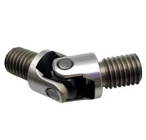 Good quality CNC alloy steel thread head cross shaft universal joint coupling by your drawings