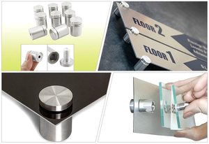 Entretoise murale creuse en acier inoxydable pour panneau publicitaire, <span class=keywords><strong>vis</strong></span> de fixation pour support de verre - Product Image 2