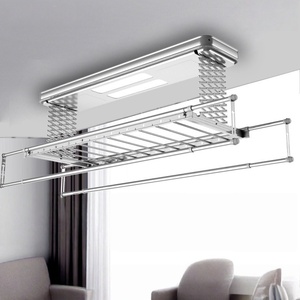 Smart Remote-Controlled Retractable Double-Row Electric Heating Clothes Drying Rack for Bathroom & Balcony Use - Product Image 4