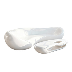 <span class=keywords><strong>Set</strong></span> di Mobili da <span class=keywords><strong>Giardino</strong></span> Moderni Bianchi, Tavolino e Divano per Esterni, Ideale per Soggiorno, Cortile, Hotel, Ufficio, Villa, Bordo Piscina - Product Image 6