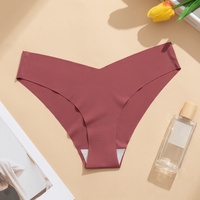 Sous-vêtements grande taille personnalisés pour femme découpe laser invisible sans trace de soie de glace sans couture culotte de bikini