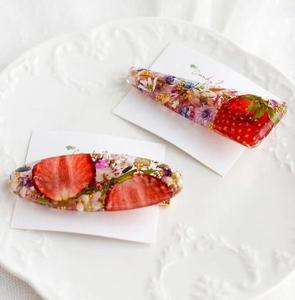 Pince à <span class=keywords><strong>cheveux</strong></span> fleur sèche fraise pour femmes filles vraie fleur épingle à <span class=keywords><strong>cheveux</strong></span> coiffure en relief épingle à <span class=keywords><strong>cheveux</strong></span> - Product Image 5