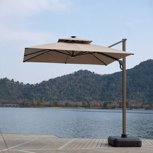 Parasol cantilever moderne, pliable, portable, imperméable 3M, avec <span class=keywords><strong>toile</strong></span> pare-soleil - Product Image 1
