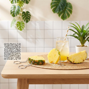 Llavero con Logotipo Personalizado, Rebanada de Piña Artificial Realista, Llavero de Fruta Falsa <span class=keywords><strong>para</strong></span> Regalo Promocional de la Industria Frutal, Souvenir - Product Image 5