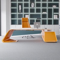 Ensemble Bureau et Chaise de Direction de Luxe, Design Minimaliste, pour Manager, par Mobilier de Bureau