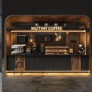 Sportello di caffè di lusso per il centro commerciale <span class=keywords><strong>Cafe</strong></span> chiosco negozio completo di Design per negozi di caffè al dettaglio bar interni, bancone caffè - Product Image 3