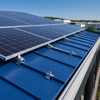 Système de montage rapide pour panneaux solaires en aluminium anodisé pour toiture métallique, résistant aux vents, vente en gros depuis Xiamen