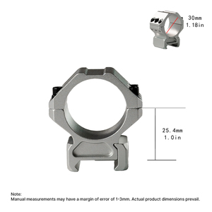 Anneaux de montage BANGBANG, anneaux de montage pour tube de 30 mm avec hauteur centrale de 1,0 po, triple rangée de vis (argent) - Product Image 3