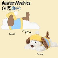 Peluche chien super douce de 44 cm, rembourrage en coton PP, anti-stress, détails brodés, unisexe, marque XINYI