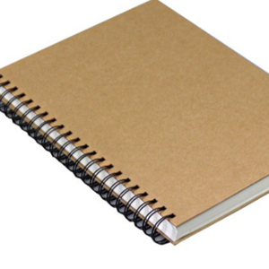 2024 all'ingrosso A5 2mm copertina rigida Kraft a spirale taccuino con pagine bianche - Product Image 1