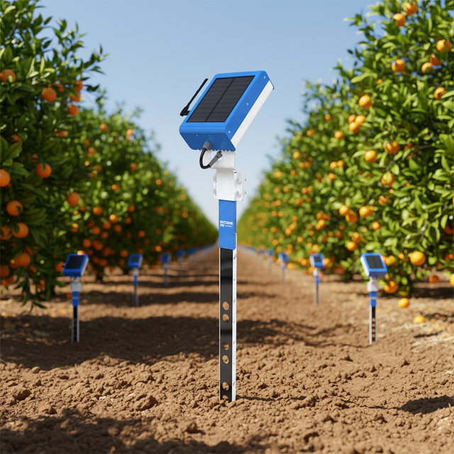 Multi-Level Solar Soil Tester with Integrated EC, NPK, Moisture & Ambient Humidity Monitoring