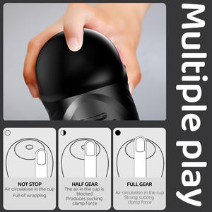 Masturbador Masculino con Vibración y Succión al Vacío, en Forma de Antorcha, de TPE, Simulación de Vagina, Entrenamiento de Resistencia Mejorado - Product Image 3