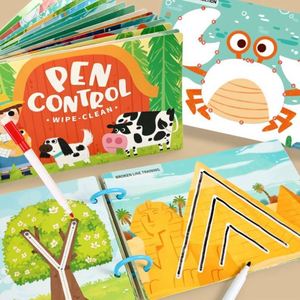 Cuaderno de Actividades Preescolares para el Control del Lápiz, para Niños Mayores de 3 Años, Libro de Escritura Reutilizable para Niños - Product Image 2