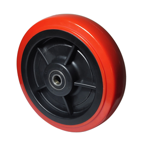 Heavy duty <span class=keywords><strong>Red</strong></span> <span class=keywords><strong>PU</strong></span> rodízios e rodas para substituição 4 5 6 8 polegada Roda Giratória Rodízio com Rolamento de Esferas - Product Image 3