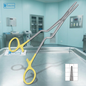 Porte-aiguille Jacobson, pince hémostatique chirurgicale manuelle en acier inoxydable, poignée jaune, certifiée CE, instrument de classe I - Product Image 4