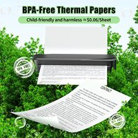 Papier Thermique A4 pour Imprimante M08f, 200 Feuilles, 210x297 mm, avec Taille Maximale de Papier de 216 mm et Garantie 1 An