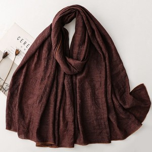 Pañuelo para la Cabeza de Color Liso, Transpirable, con Sensación de Algodón Suave, Chales Largos y Grandes para Mujer, Chales Cálidos para la Playa, Pañuelos de Moda con Sensación de Algodón - Product Image 4