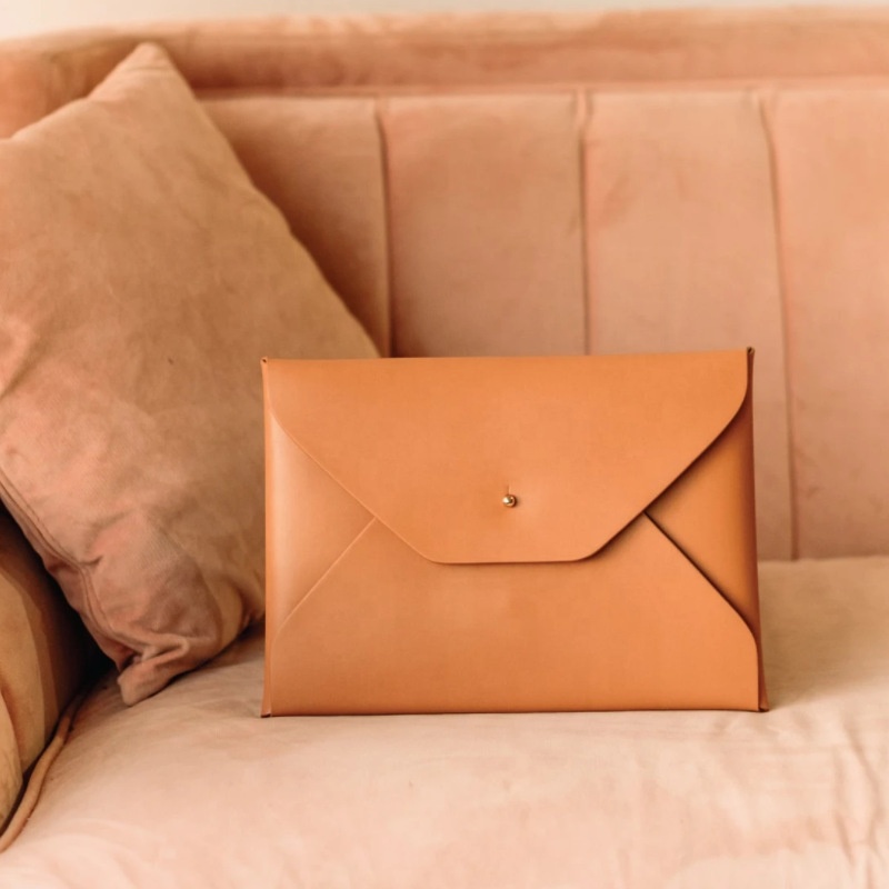 Customized PU Leather Laptop Bag Fashionable Inner Protective Case A4 File Bag with Macbook Tablet Cover