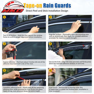 Pare-soleil adhésifs à profil bas pour Ford Maverick 22-26, déflecteurs de pluie - Product Image 6