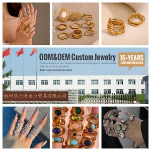 Produttore DropShipping gioielli di lusso placcato 18kGold collana bracciale orecchini anello in acciaio inox gioielli Set DropShipping - Product Image 3