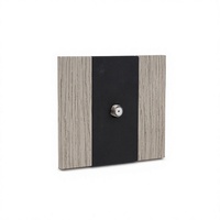Interruptor de Pared de Dos Tonos en Contraste KLASS, Estándar Europeo, Madera de Nogal, Línea Delgada, Moderno, para Hotel, Sala de Conferencias