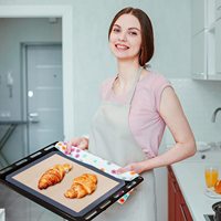 Alas Panggang Silikon, Cocok untuk Ukuran Loyang, Anti Lengket, Aman untuk Makanan, Aman untuk Oven, Aman untuk Mesin Cuci Piring