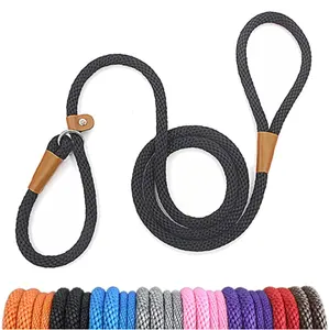 High Quality Dog Leash Slip Rope Waterproof Nylon Dog Leash No Pull Training Lead Leashes for Medium Large And Small Dogs