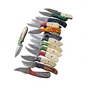 Couteau à lame fixe en acier Damas avec manche coloré, personnalisable, pour la chasse, le camping et la survie - Product Image 4