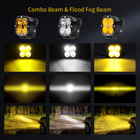 Projecteurs LED pour montants A de 3 pouces, portée de 1000 m, étanches IP68, pour Jeep Wrangler, Ford Bronco, SUV