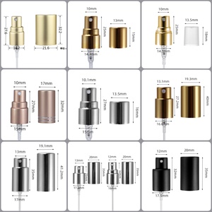 13/415 18/415 Pompa <span class=keywords><strong>Spray</strong></span> per Profumo in Alluminio Anodizzato Oro Opaco, Oro Lucido, Nero, <span class=keywords><strong>Argento</strong></span>, Oro Rosa con Tappo Superiore - MOQ10000PCS - Product Image 5