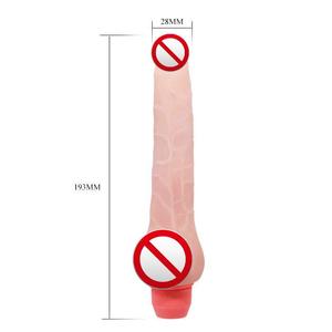 BAILE Biegsamer Realistischer Dildo-<span class=keywords><strong>Vibrator</strong></span> mit Eingebauten Gelenken Weicher Silikon-Stab Weibliches Erwachsenen-Masturbationsspielzeug Wasserdicht IPx6 - Product Image 6