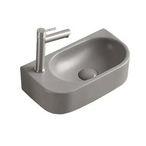 <span class=keywords><strong>Mini</strong></span> lavabo mural pratique, lavabo suspendu pour hôtel, lavabo mural profond en céramique coloré - Product Image 5