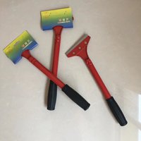 Outils de nettoyage des sols, couleur rouge, manche long, grattoir en métal