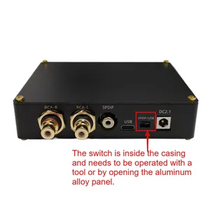 Decodificador <span class=keywords><strong>R2R</strong></span> V4.0 mejorado, salida RCA/3.5/4.4, compatible con entrada coaxial/USB con ajuste de volumen, carcasa CNC, PCM de 24 bits - Product Image 3