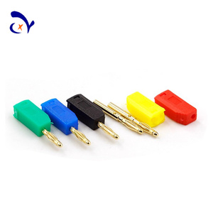 25.206 Amass Fiche banane de 2.0mm Pointe plaquée or en cuivre pur d'une capacité de 10A et pouvant être empilées ensemble - Product Image 2
