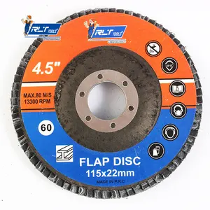 Disco de aleta abrasiva RLT, herramienta personalizada de 100x6mm, disco Flexible de óxido de Zinc, aleta azul, rueda de pulido